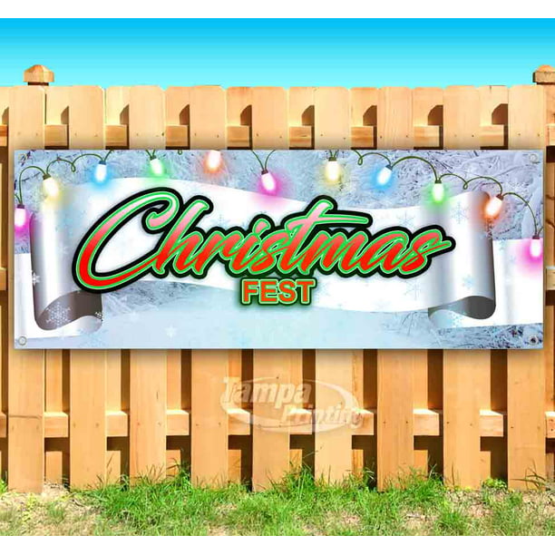 Many Sizes Available Advertising Christmas Lights for Sale Extra Large 13 oz Heavy Duty Vinyl Banner Sign with Metal Grommets Flag, New Store 